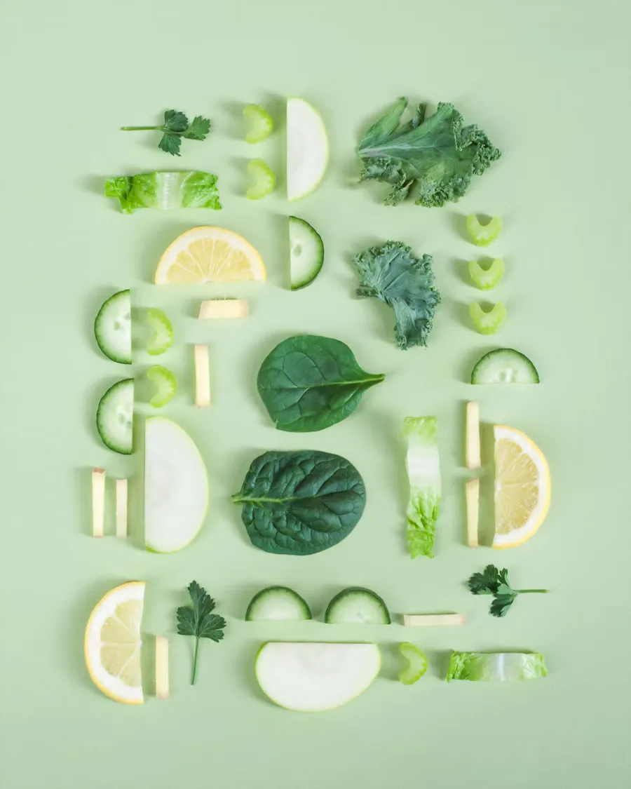 Fresh vegetables and grains prepared for meal planning