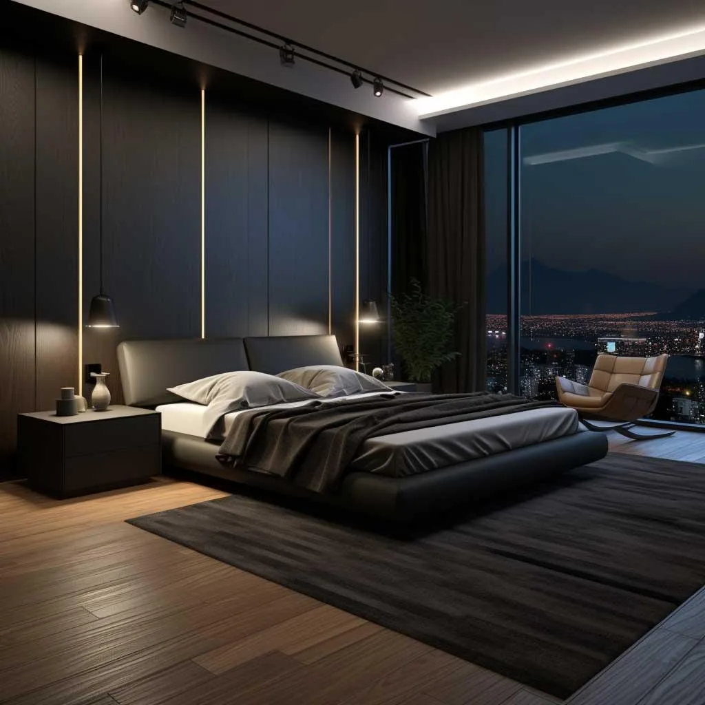 Dim quiet bedroom environment